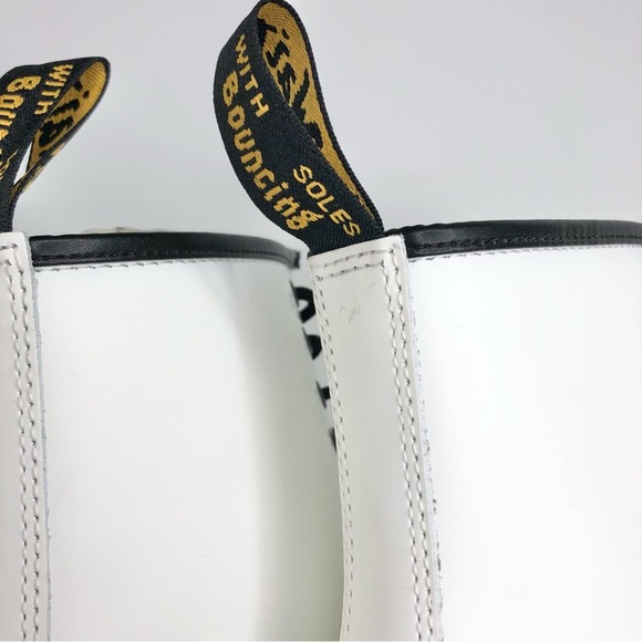 Dr. Martens White Leather Women's Boots - Picture 9 of 12